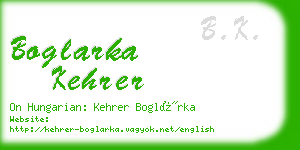 boglarka kehrer business card